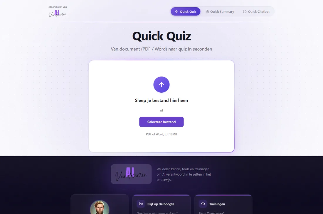 Schermafbeelding van Quick Quiz