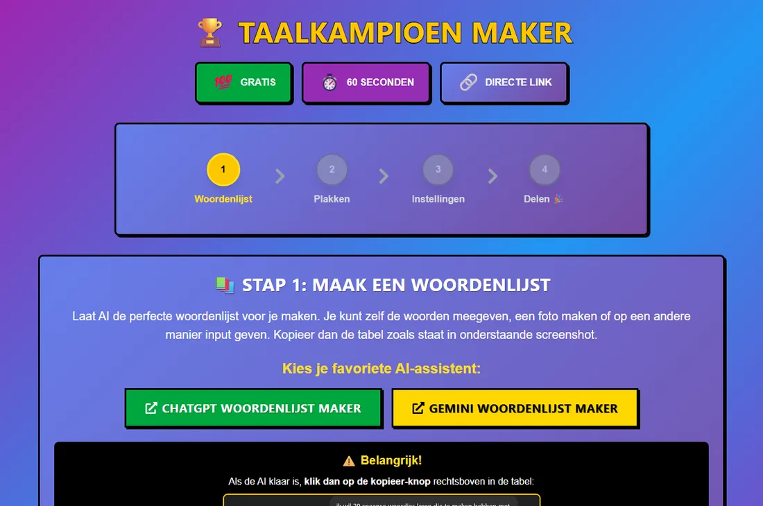 Schermafbeelding van Taalkampioen