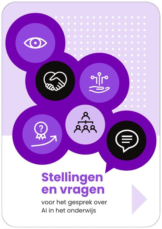 Voorblad van de gesprekskaartenset AI in het onderwijs