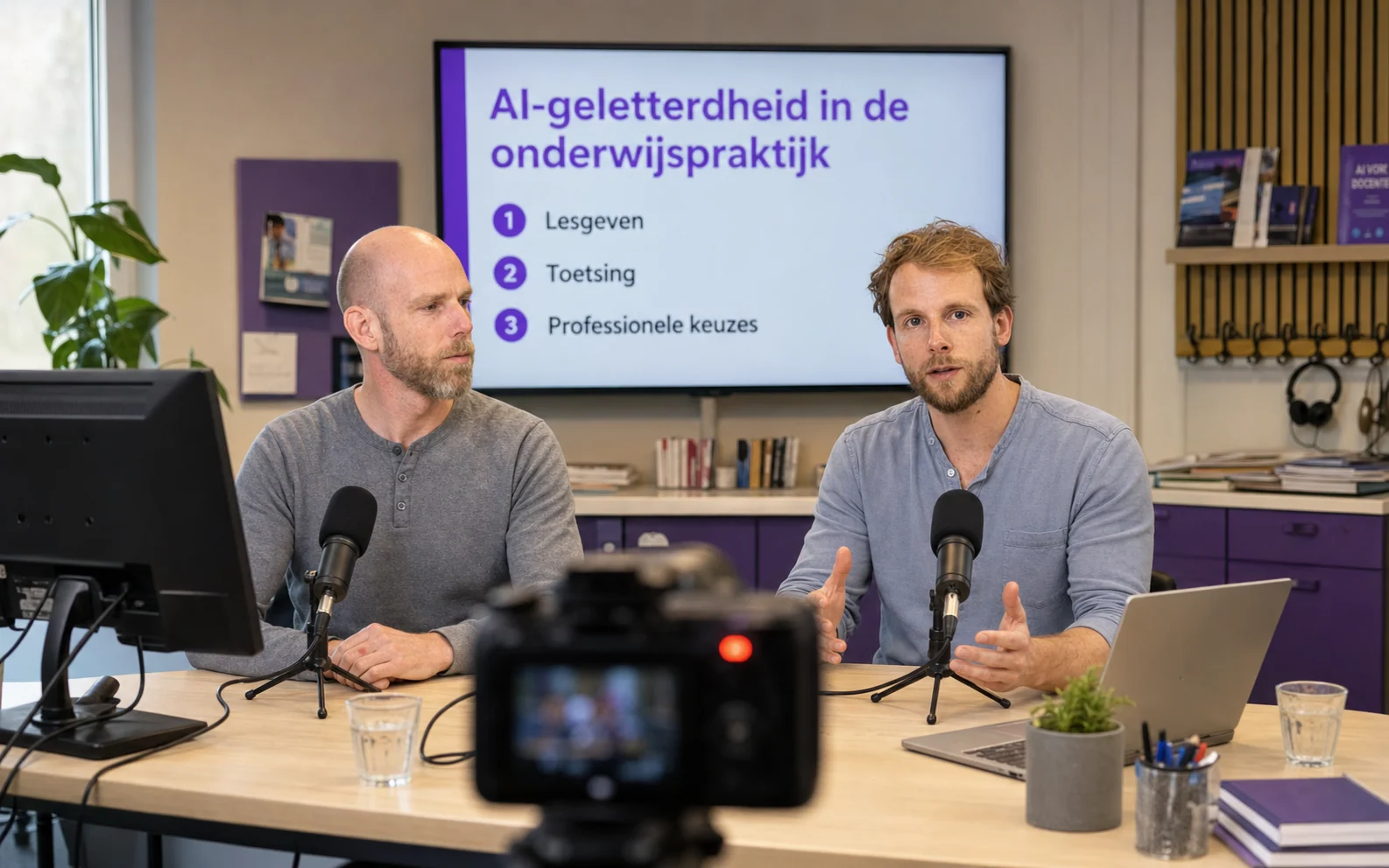 Tom Naberink en Marcel Mutsaarts verzorgen samen een live webinar over AI-geletterdheid in de onderwijspraktijk.
